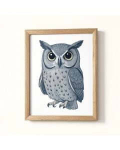 Birds All Eyes On Us Owl - Graphic Art Print (synthetic illustration; no displayed measurements)