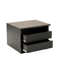 Dune Bluff Small-Parts Storage Drawer Cabinet - Black (synthetic illustration; no displayed measurements)