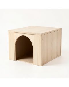 Flint Falls Empty Furniture-Style Litter Enclosure - Beige (synthetic illustration; no displayed measurements)