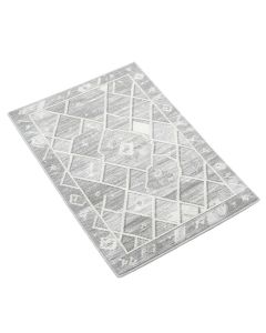 Kenmore Geometric Light Gray/Medium Gray/White Area Rug