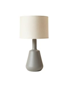 Reed Canyon Table Lamp With A Plain Fabric Shade - Gray
