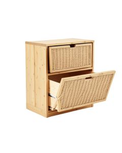 Rowan Bridge Freestanding Pull-Out Hamper Cabinet - Beige (synthetic illustration; no displayed measurements)