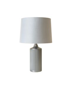 Hazel Canyon Table Lamp With A Plain Fabric Shade - Gray