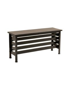 Olive Branch Narrow Outdoor Storage Bench - Black