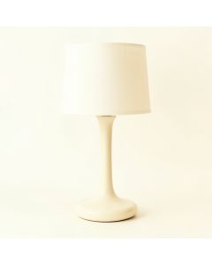 Bay Dale Table Lamp With A Plain Fabric Shade - Cream (synthetic illustration; no displayed measurements)