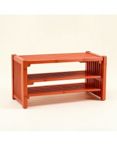 Hazel Bend Shoe Storage Bench - Terracotta (synthetic illustration; no displayed measurements)
