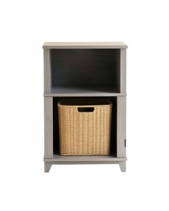 Wren Arc Freestanding Pull-Out Hamper Cabinet - Gray (synthetic illustration; no displayed measurements)