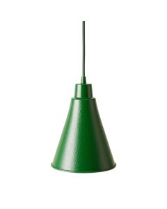 Cedar Bend Pendant Light Suspended From One Plain Cable - Green (synthetic illustration; no displayed measurements)