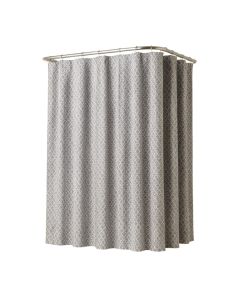 Shoreline Cotton Geometric Single Shower Curtain (synthetic illustration; no displayed measurements)
