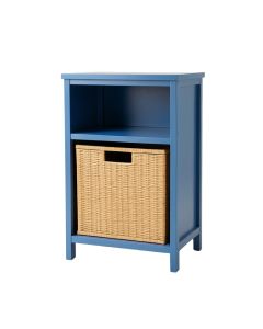 Summit Bridge Freestanding Pull-Out Hamper Cabinet - Blue (synthetic illustration; no displayed measurements)