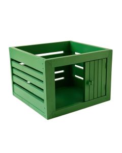 Cedar Crossing Empty Furniture-Style Pet Crate - Green (synthetic illustration; no displayed measurements)