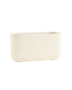 Hill Crossing Empty Railing Planter With Integral Brackets - White