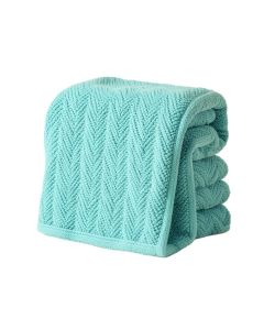 Diana Knit Zig-Zag Textured Turquoise Throw (synthetic illustration; no displayed measurements)