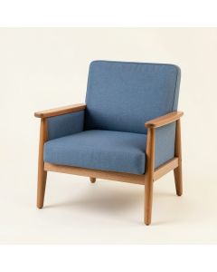 River Bend Upholstered Armchair - Blue (synthetic illustration; no displayed measurements)