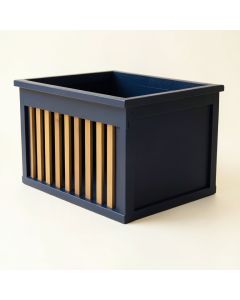Alder Bluff Empty Furniture-Style Litter Enclosure - Navy (synthetic illustration; no displayed measurements)