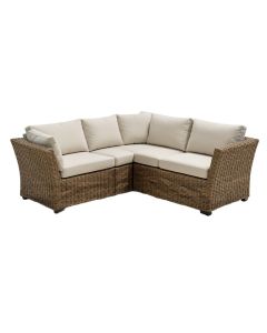 Ginelie 113.36 '' Wide Outdoor Wicker U-Shaped Patio Sectional With Cushions (synthetic illustration; no displayed measurements)