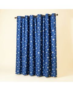 Stars And Dots In Disco Geometric Semi-Sheer Thermal Rod Pocket Single Curtain Panel (synthetic illustration; no displayed measurements)