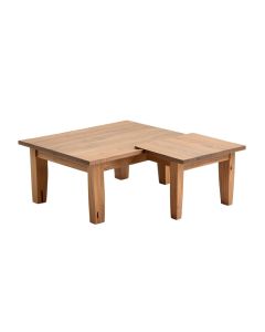 Audley Solid Wood 2 Piece Coffee Table Set