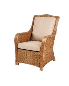 Maltby Wicker Patio Chair With Cushions (synthetic illustration; no displayed measurements)