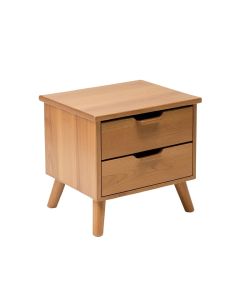 Klas Solid Wood 2 - Drawer End Table (synthetic illustration; no displayed measurements)