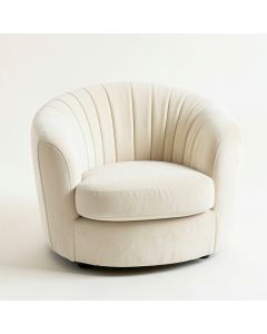 Wren Bend Upholstered Armchair - Cream (synthetic illustration; no displayed measurements)