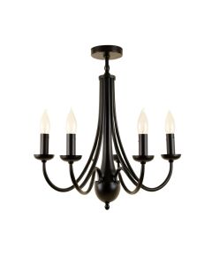 Doucette 9 - Light Candle Style Wagon Wheel Chandelier (synthetic illustration; no displayed measurements)