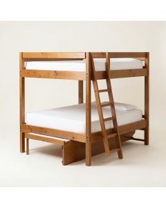 Shyann Staircase Full Over Full Bunk Bed With Trundle (synthetic illustration; no displayed measurements)
