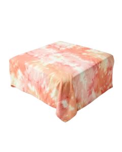 Coral Pale Spring Watercolor Design Girlish Tie Dye Effect Print Image Duvet Cover Set (synthetic illustration; no displayed measurements)