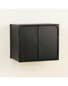 Reed Brook Wall-Mounted Entry Cabinet - Black (synthetic illustration; no displayed measurements)