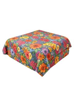 Bohemian Retro Colorful Flowers Duvet Cover Set (synthetic illustration; no displayed measurements)