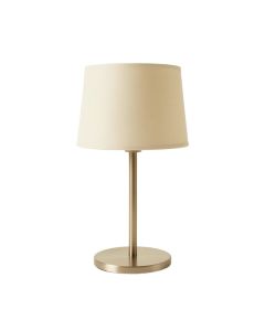 Birch Dale Table Lamp With A Plain Fabric Shade - Beige
