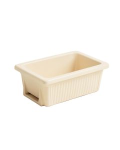 Rowan Bluff Empty Railing Planter With Integral Brackets - Cream