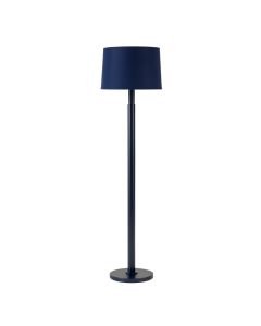 Brook Dell Floor Lamp With A Plain Fabric Shade - Navy