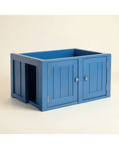 Alder Falls Empty Furniture-Style Litter Enclosure - Blue (synthetic illustration; no displayed measurements)