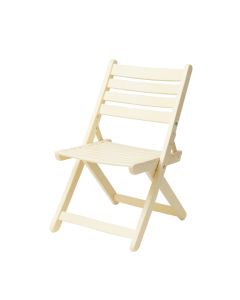 Maple Crest Folding Outdoor Chair - Cream