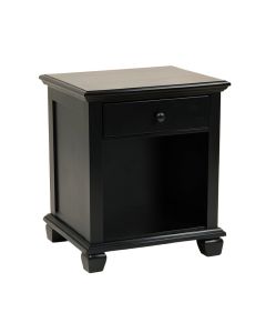 Kissell 1 - Drawer Solid Wood Nightstand In Black (synthetic illustration; no displayed measurements)