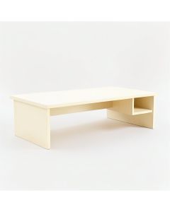 Meadow Edge Desktop Monitor Riser - Cream (synthetic illustration; no displayed measurements)