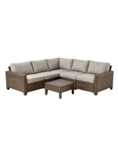Wattsville 4 Piece Patio Sectional Seating Group With Cushions (synthetic illustration; no displayed measurements)