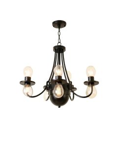 Eastbourne 6 - Light Unique / Statement Globe Chandelier (synthetic illustration; no displayed measurements)