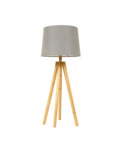 Glen Canyon Floor Lamp With A Plain Fabric Shade - Gray (synthetic illustration; no displayed measurements)