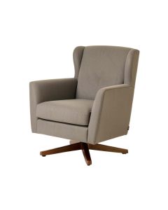Hemsley 29.5 '' Wide Polyester Swivel Wingback Chair (synthetic illustration; no displayed measurements)