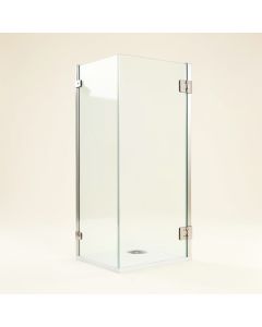 Kinkade Xl 22.25 '' W X 80 '' H Hinged Frameless Shower Door (synthetic illustration; no displayed measurements)
