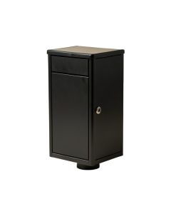 Marshall Large , Locking , Steel , Post-Mount Mailbox , Black