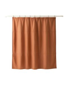 Bay Bridge Shower Curtain Hanging Flat From A Plain Rod - Terracotta (synthetic illustration; no displayed measurements)