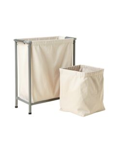 Harbor Dale Laundry Sorting Station With Plain Removable Bags - Gray