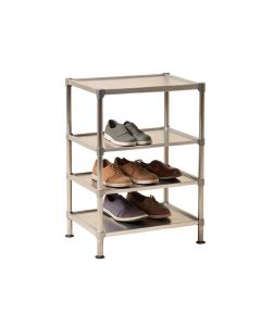 5-Tier Metal Adjustable To Flat Or Slant Stackable Shoe Rack (synthetic illustration; no displayed measurements)