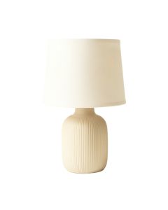 Rowan Branch Table Lamp With A Plain Fabric Shade - Ivory