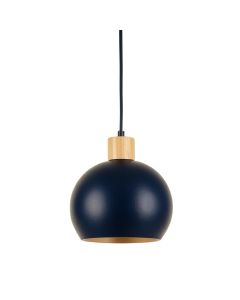 Flint Bridge Pendant Light Suspended From One Plain Cable - Navy (synthetic illustration; no displayed measurements)