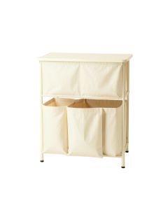 Elm Crossing Laundry Sorting Station With Plain Removable Bags - Ivory
