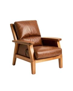Aarush 26 '' Wide Top Grain Leather Lounge Chair (synthetic illustration; no displayed measurements)